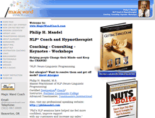 Tablet Screenshot of magicwandcoach.com